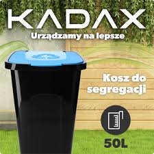 KADAX Prostokątny Kosz na Śmieci 50L